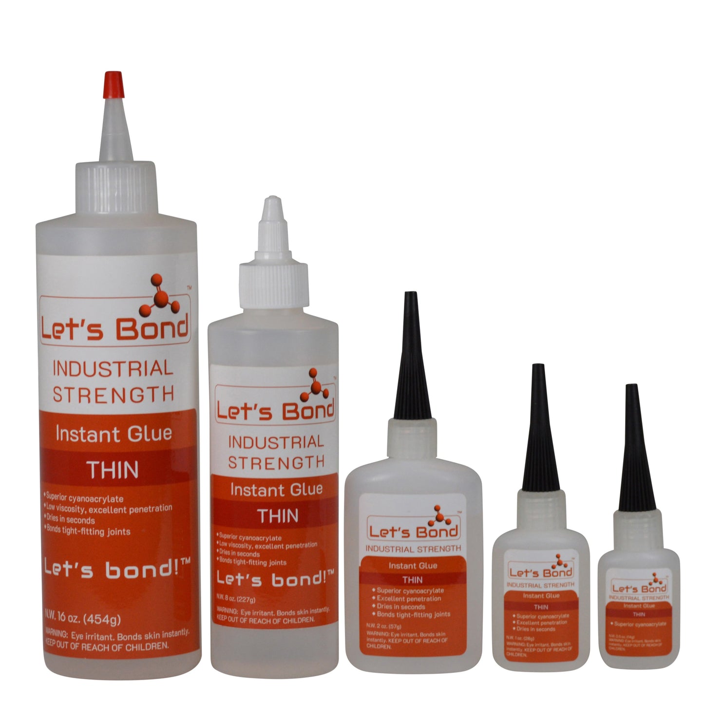 Professional Grade Instant Glue, Thin Premium Cyanoacrylate, 5 CPS