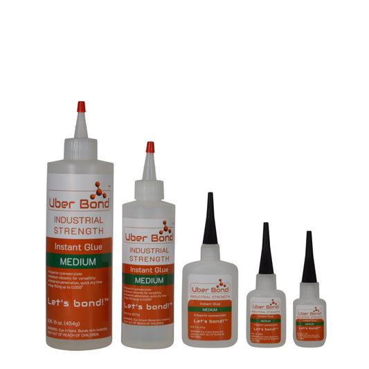 Professional Grade Instant Glue, Medium Thickness Premium Cyanoacrylate, 100 CPS