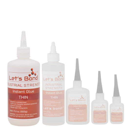 Professional Grade Instant Glue, Thin Premium Cyanoacrylate, 5 CPS