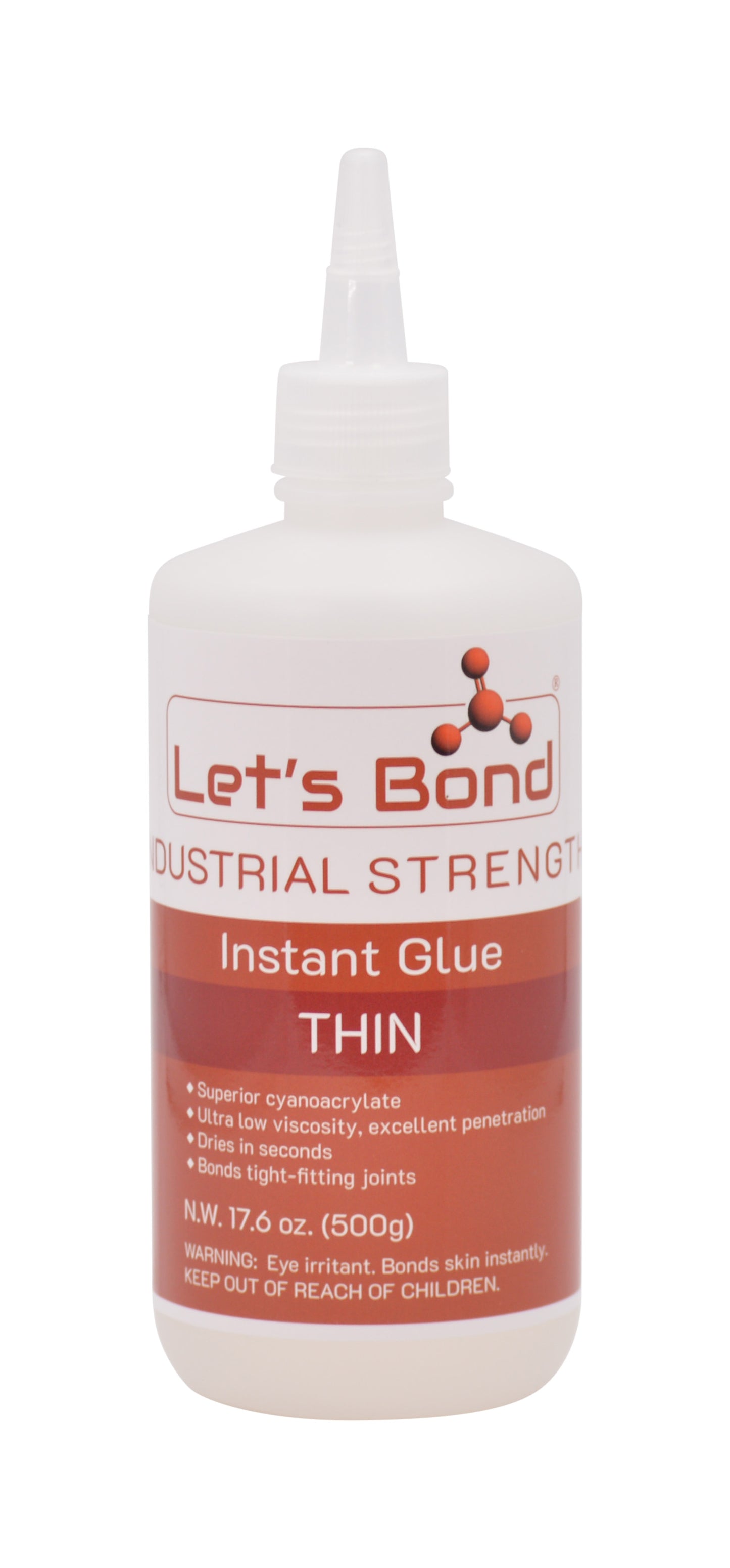 Professional Grade Instant Glue, Thin Premium Cyanoacrylate, 5 CPS