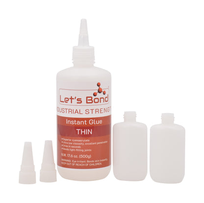 Professional Grade Instant Glue, Thin Premium Cyanoacrylate, 5 CPS