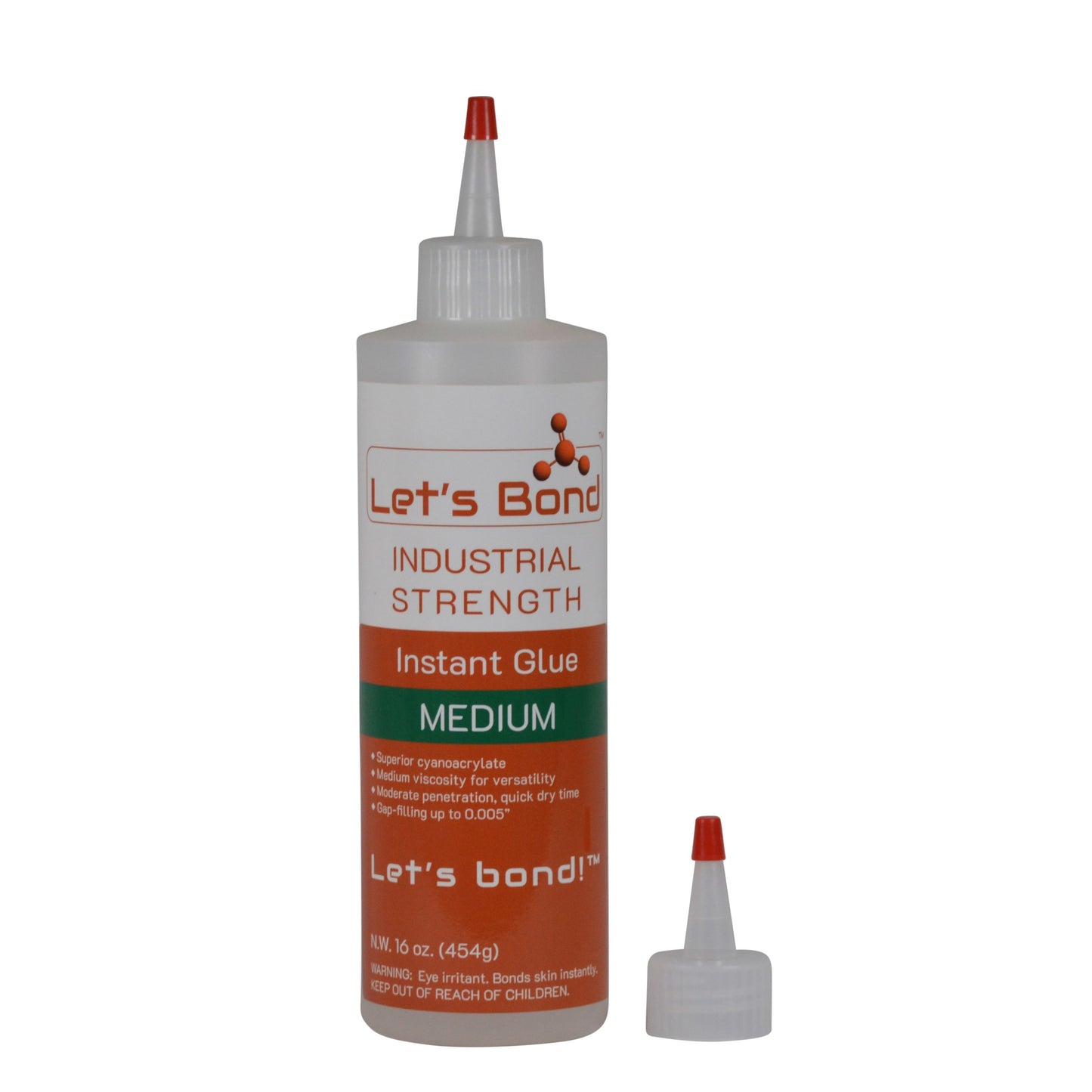 Professional Grade Instant Glue, Medium Thickness Premium Cyanoacrylate, 100 CPS