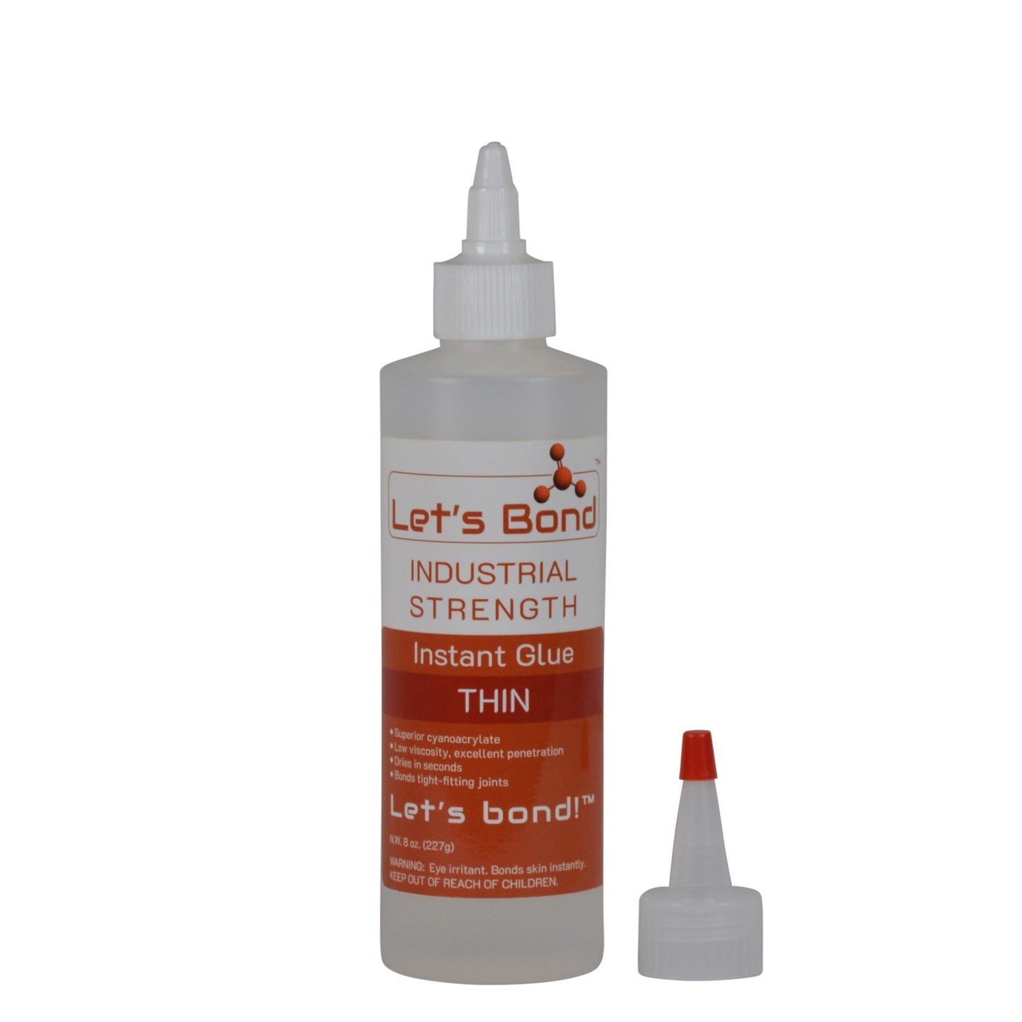 Professional Grade Instant Glue, Thin Premium Cyanoacrylate, 5 CPS