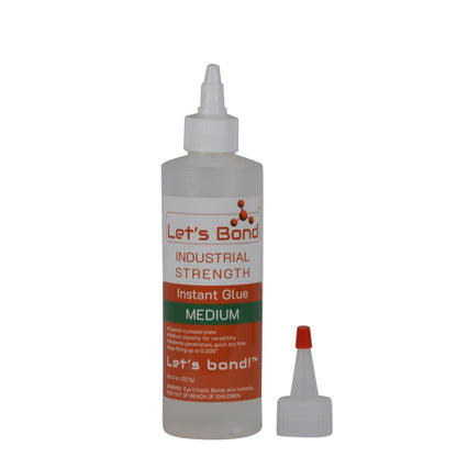 Professional Grade Instant Glue, Medium Thickness Premium Cyanoacrylate, 100 CPS